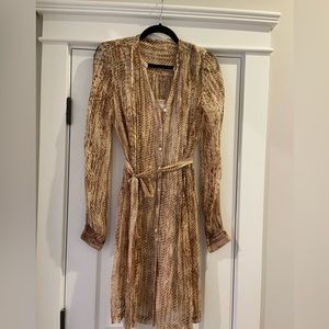 Madewell brown long sleeve dress